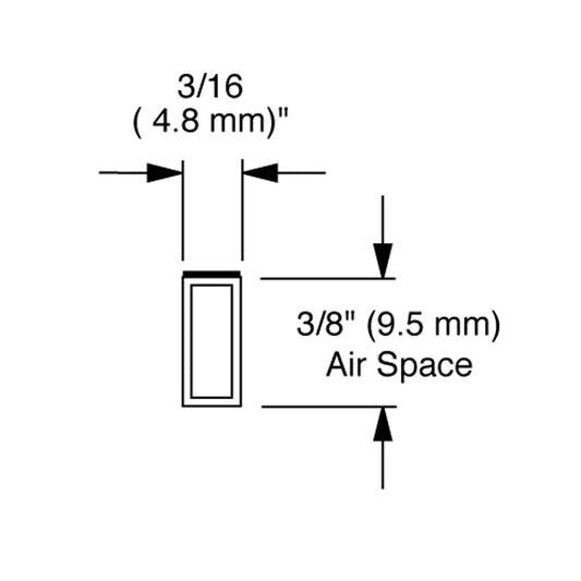 Econospace 3/8 inch White 60 FT