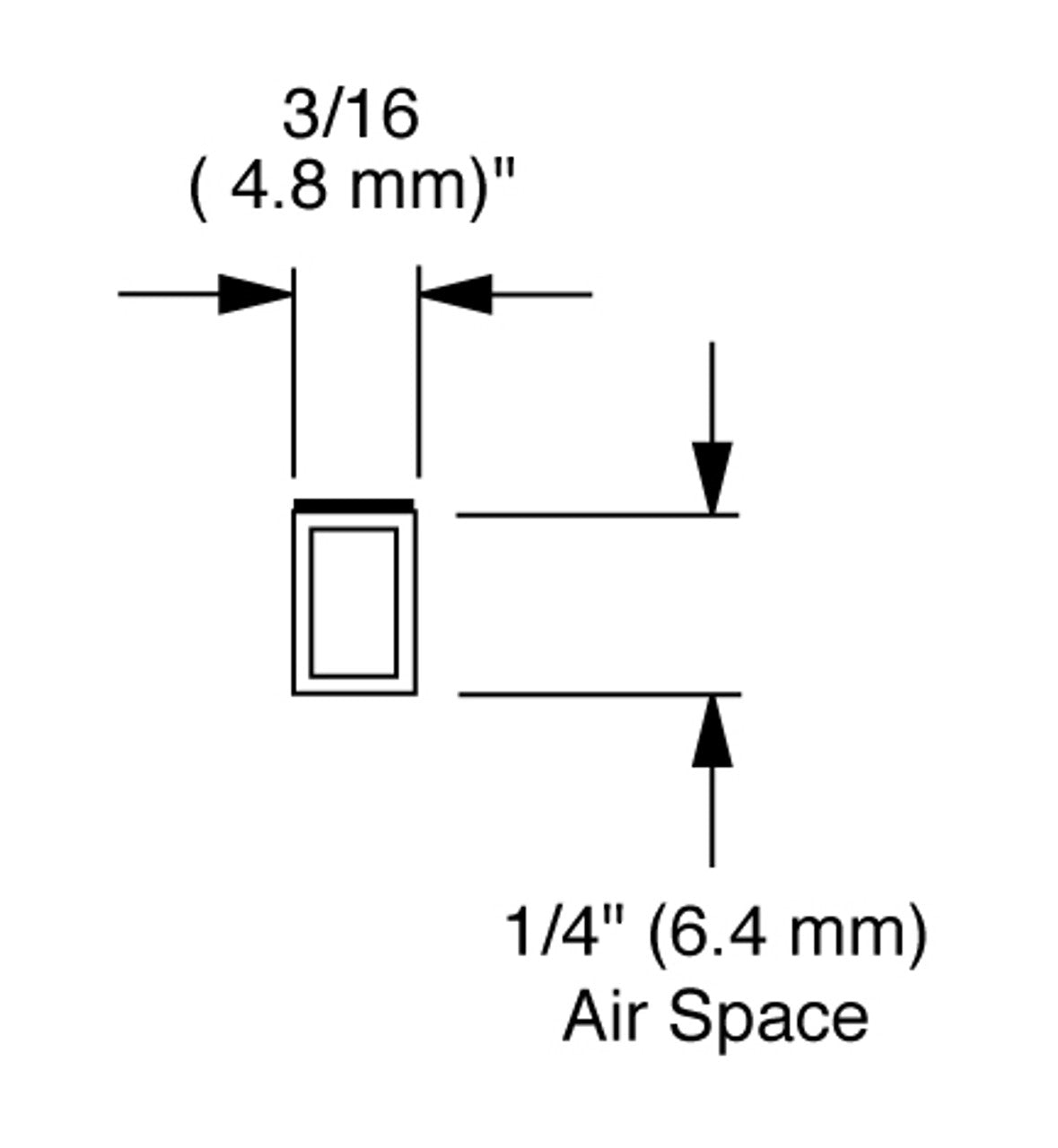 Econospace 1/4 inch White 60 FT